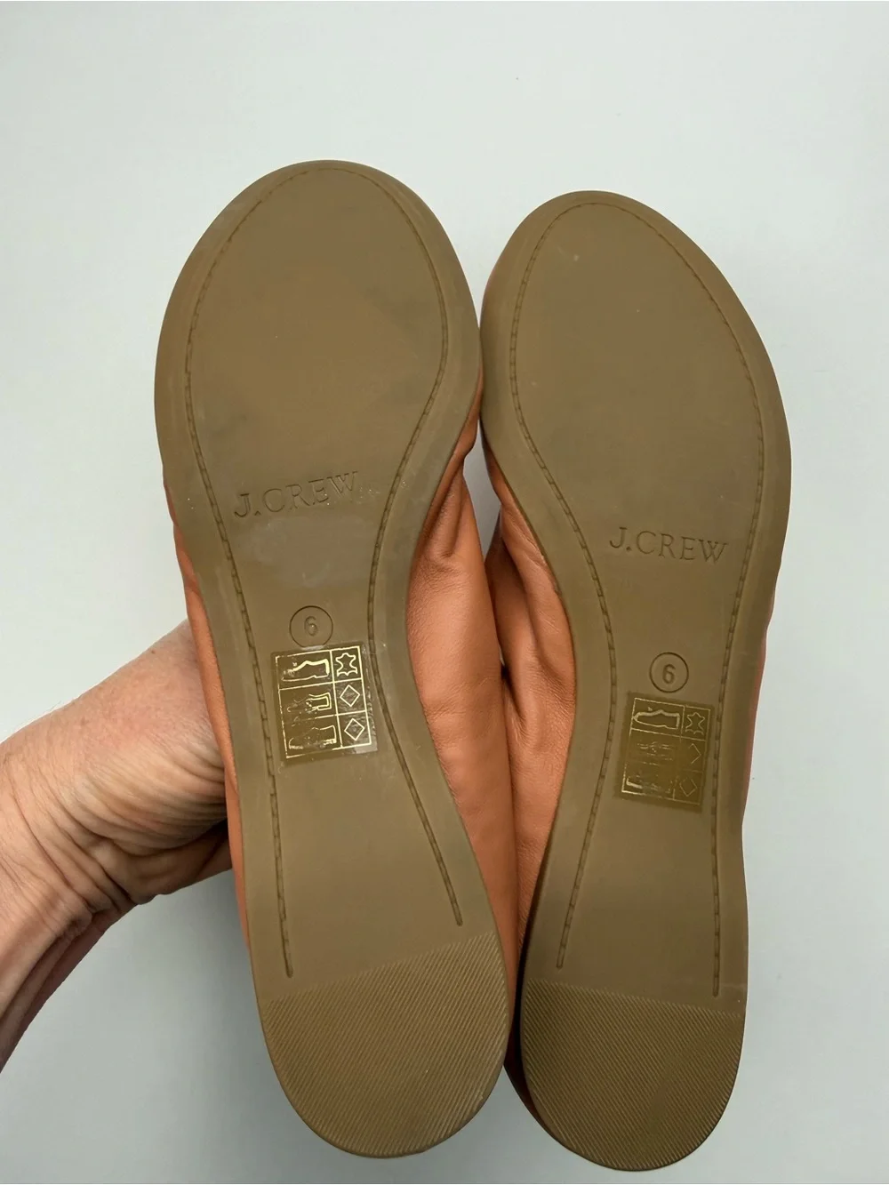 J. CREW CeCe Pinky Tan Leather Ballet Flat